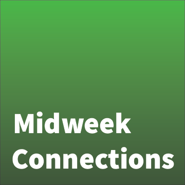 Midweek connections on a blue and green background